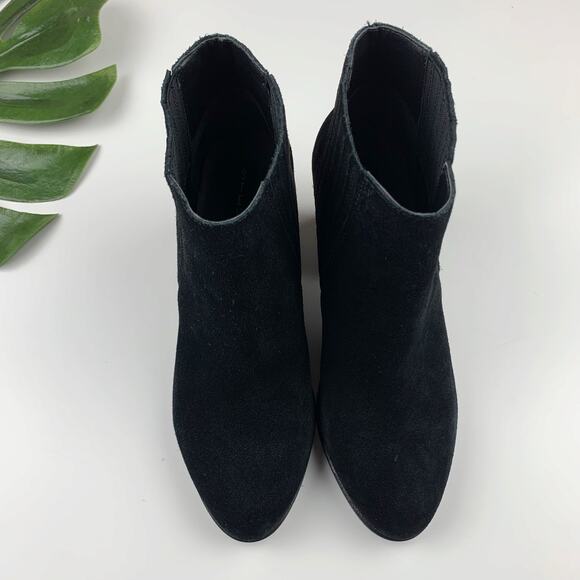 Steven by Steve Madden Harleigh Ankle Boots Black Suede Booties Women's 8.5 - Picture 2 of 11